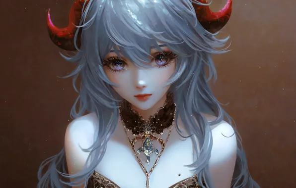 Download wallpaper girl, fantasy, horns, Genshin Impact, Ganyu, NIXEU ...