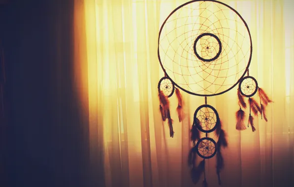 Picture feathers, blind, curtain, Dreamcatcher