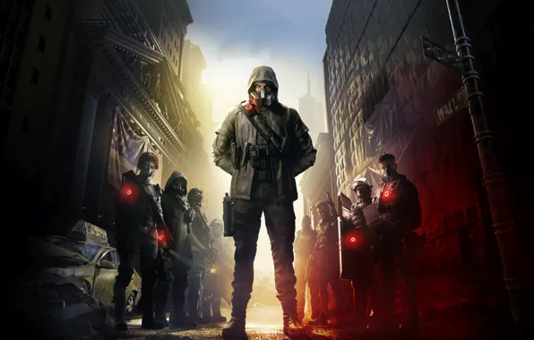 The city, weapons, soldiers, Tom Clancy, mask, equipment, Tom Clancy's The Division 2