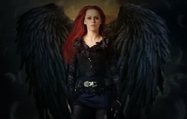 Picture look, girl, wings