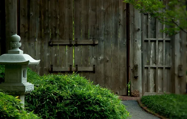 Gate, garden, yard, Chinese style