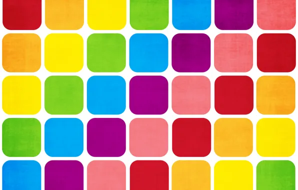 Picture paint, rainbow, squares