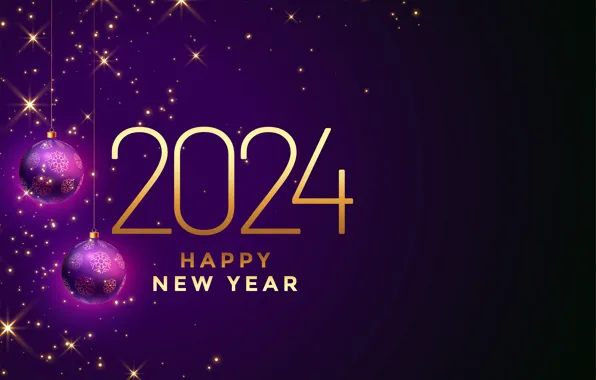 Figures, New year, date, composition, 2024, New Year 2024