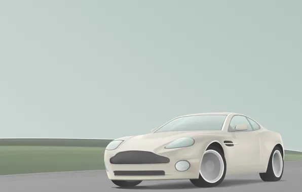 Picture dream, simple, easy, grey, dream, Aston Martin, certainty, vector
