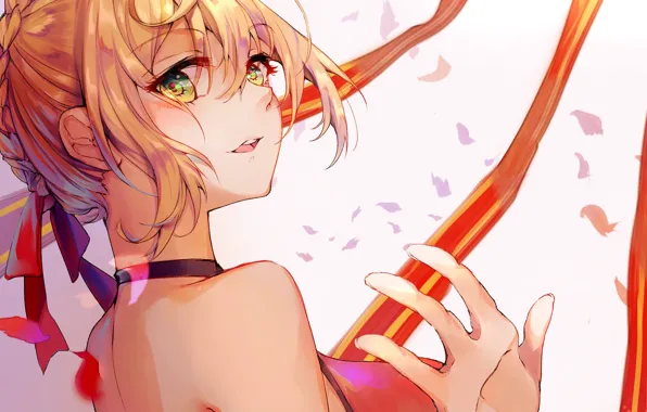 Girl, anime, art, the saber, Fate / Grand Order, The destiny of a great campaign