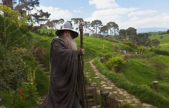 Grandfather, the sorcerer, Gandalf, Ian McKellen, Ian McKellen, The Hobbit: An Unexpected Journey, The hobbit: …