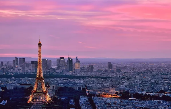 Picture the sky, the city, building, tower, Paris, home, horizon, France