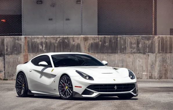 Picture Ferrari, Wall, White, Scuderia, Berlinetta, F12