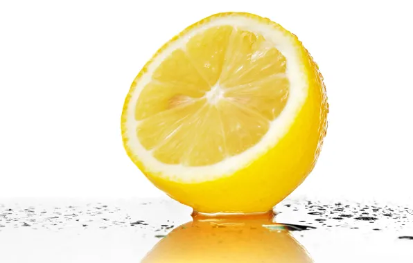 Water, macro, squirt, Lemon