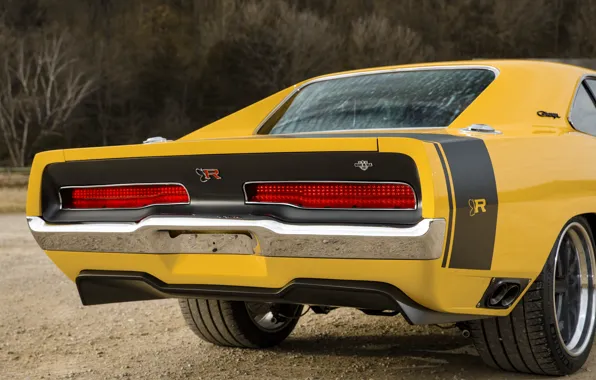 Yellow, Dodge, rear view, Charger, oil CT, Ringbrothers, Dodge Charger Captiv