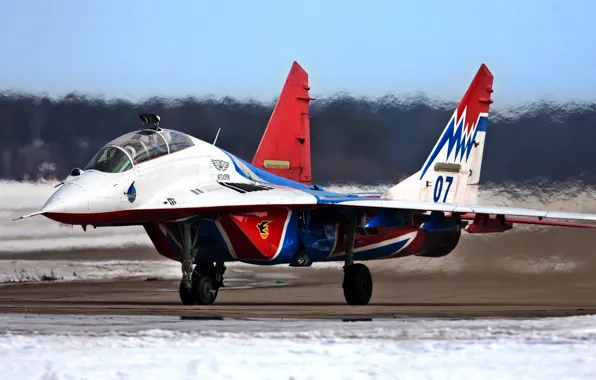 The plane, fighter, MiG-29UB, Swifts