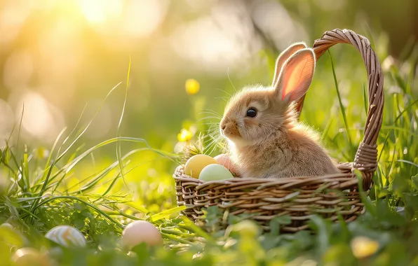 Flowers, eggs, spring, colorful, Easter, happy, flowers, spring