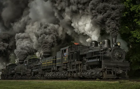Train, the engine, railroad