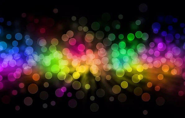 Picture purple, circles, red, abstraction, lights, green, background, pink