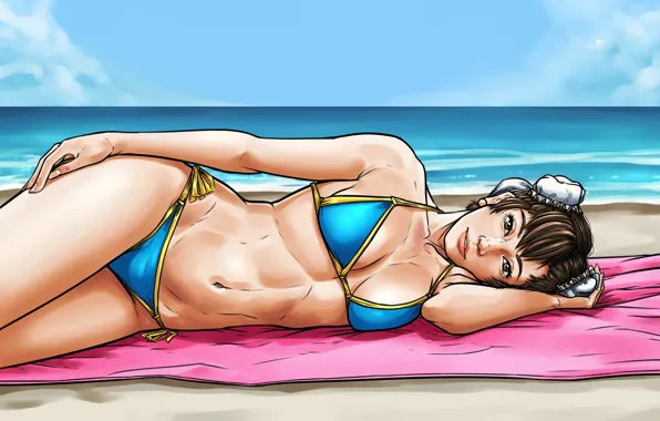 Picture beach, swimsuit, girl