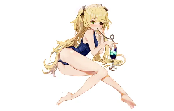 Girl, sexy, ass, long hair, legs, anime, beautiful, twintails