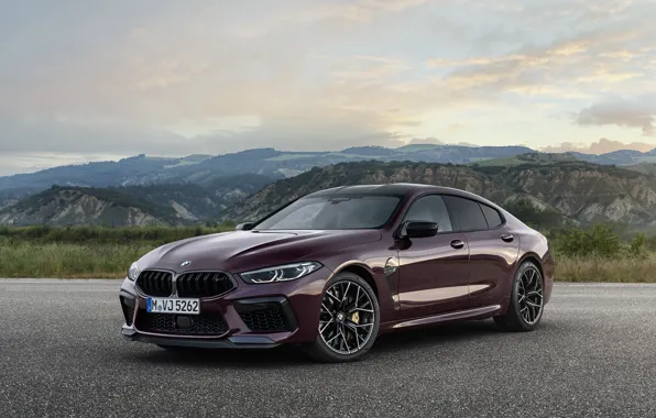 Picture coupe, BMW, Parking, 2019, M8, the four-door, M8 Gran Coupe, M8 Competition Gran Coupe