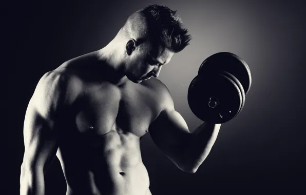 Athlete, male, Jock, dumbbell