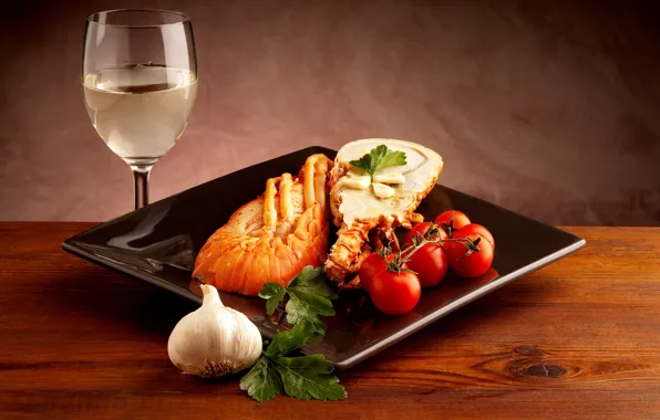 Wine, tomatoes, wine, shrimp, tomatoes, serving, shrimp, stemware