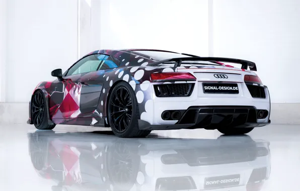 Supercar, Audi R8, rear view, 2018, ABBOT, Signal Design
