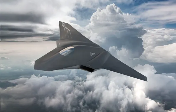 Boeing, fighter, sky, aircraft, clouds, US Air Force, kumo, FX