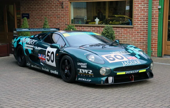 Jaguar, Wall, Green, Race, Jaguar, Green, Racing, Sports car