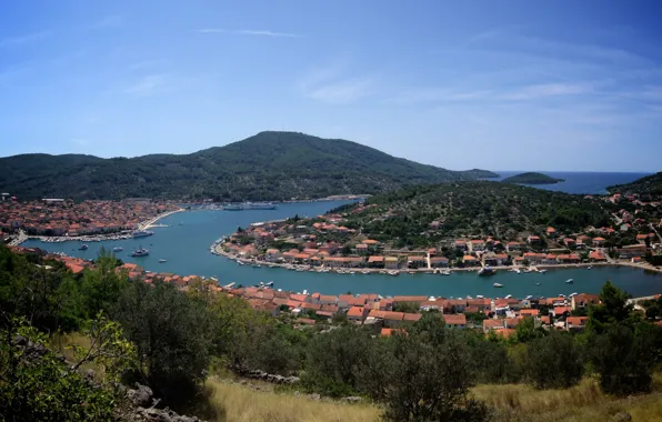 Sea, Croatia, Adriatica, Korcula, Vela Luka, Korcula island, the town Vela Luka