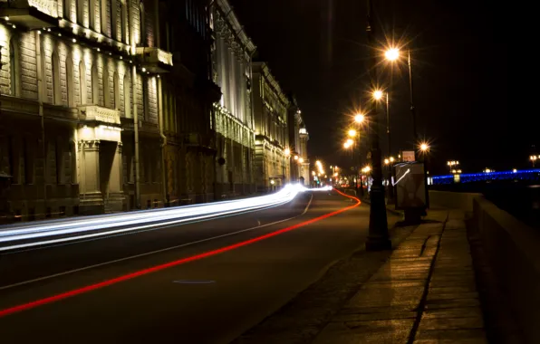 Night, the city, Wallpaper, excerpt, beautiful, Saint Petersburg, The Hermitage, City