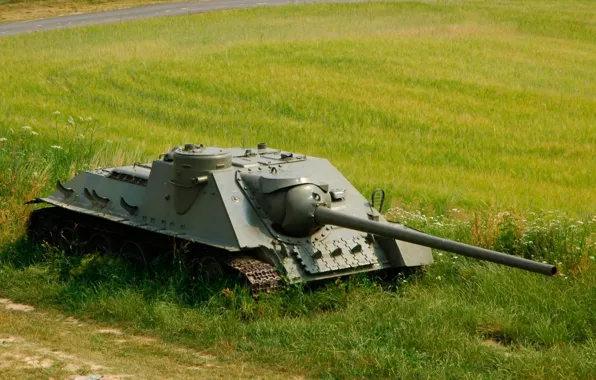 SAU, self-propelled artillery, Soviet, SU-100