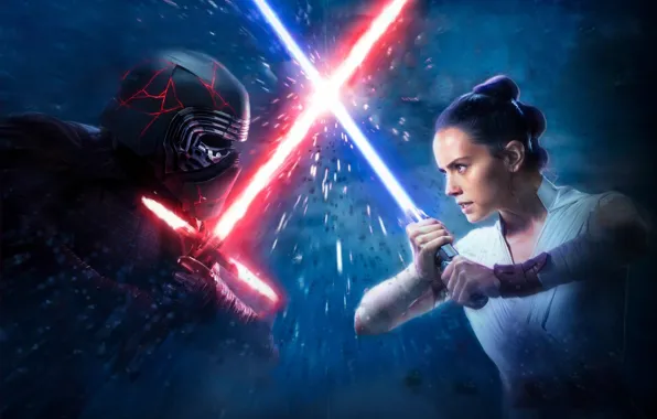 Picture Lightsabers, Kylo Ren, Lucasfilm, Adam Driver, Rey, Daisy Ridley, Star Wars episode IX, Star Wars …