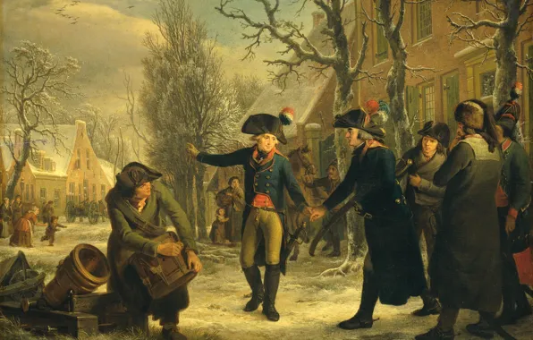 Tree, oil, picture, genre, Adriaan de Lelie, General Daendels Goodbye, Lieutenant Colonel Krithia, Adrian De …