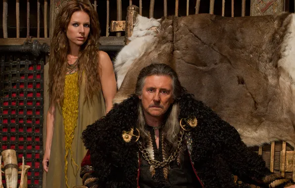 Picture the series, drama, Vikings, historical, The Vikings, Jessalyn Gilsig, Gabriel Byrne, Siggy
