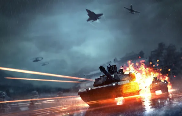 Picture Lights, Light, Tank, Technique, Electronic Arts, DLC, DICE, Battlefield 4