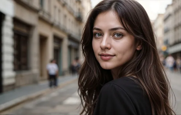 Eyes, look, girl, art, walk, beautiful, in the city