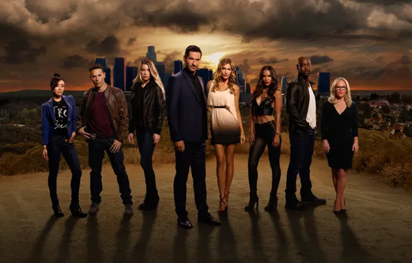 Picture the sky, look, the city, actors, the series, Movies, Lucifer, Lucifer