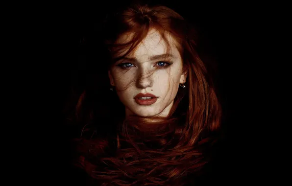 Picture freckles, red, curls, Ann Nevreva