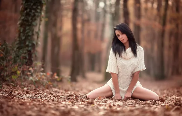 Autumn, look, legs, the beauty, Arya, Laurent KC