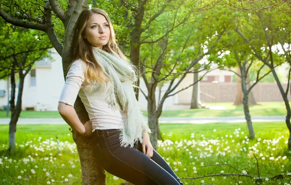Picture summer, girl, the city, Park