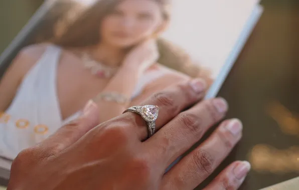 Hands, ring, photos