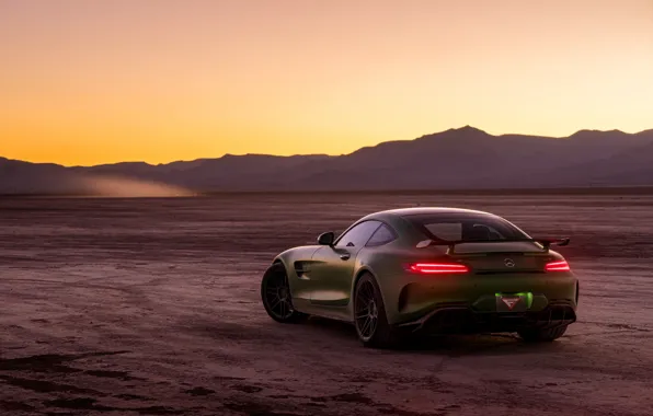Green, style, the evening, Mercedes GTR