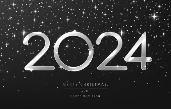 Picture New Year, Christmas, figures, silver, new year, happy, Christmas, merry