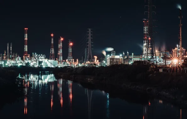 Night, the city, Taiwan, Kaohsiung