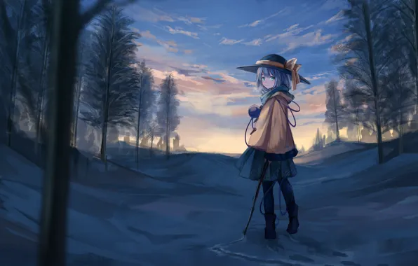 Nature, girl, painting, Touhou, Touhou, Touhou