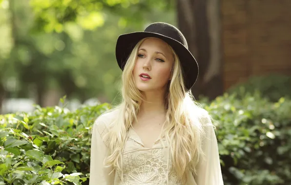 Girl, portrait, hat
