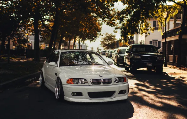 Picture white, BMW, BMW, white, tuning, E46