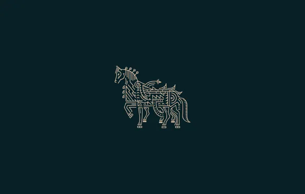 Abstraction, pattern, horse, 2014