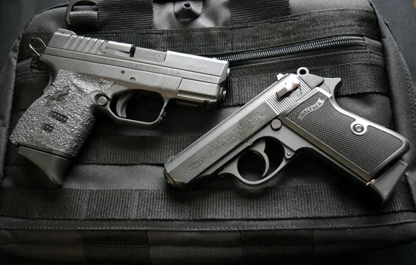 Weapons, guns, 9mm, Walther PPKS 22, Springfield XDs