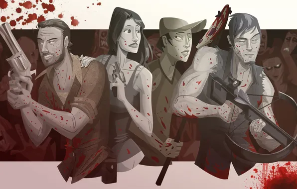Art, Lori, series, walking dead, Rick, Glenn, Daryl