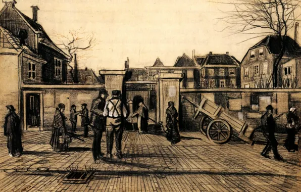 Picture Vincent van Gogh, The Hague, Entrance to the, Pawn Bank