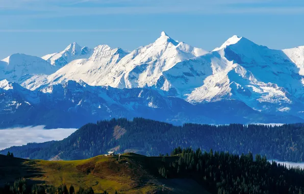 Picture mountains, tops, Austria, Alps